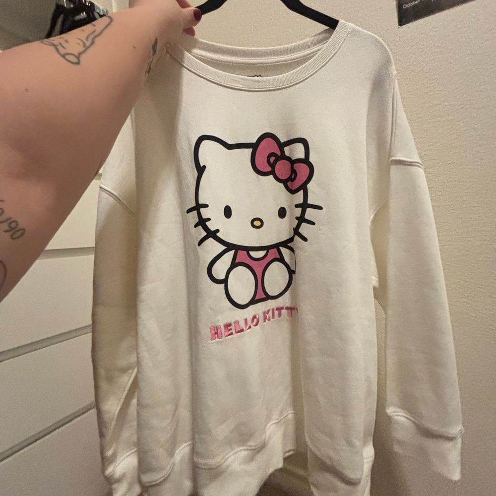 Hello Kitty Cream Sweater with Pink Accents